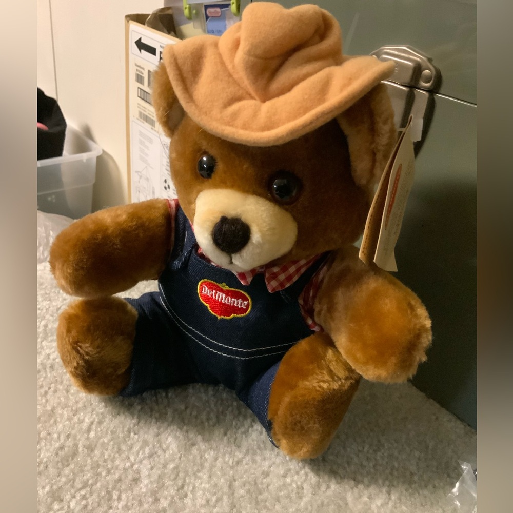 Del Monte Country Yumkin Brawny Bear 1985 R Dakin Stuffed Plush 9'' with Tags